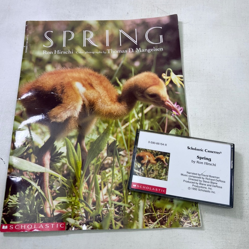 Scholastic Spring Book & Cassette Tape Ron Hirschi Thomas Mangelsen 1992 Vintage